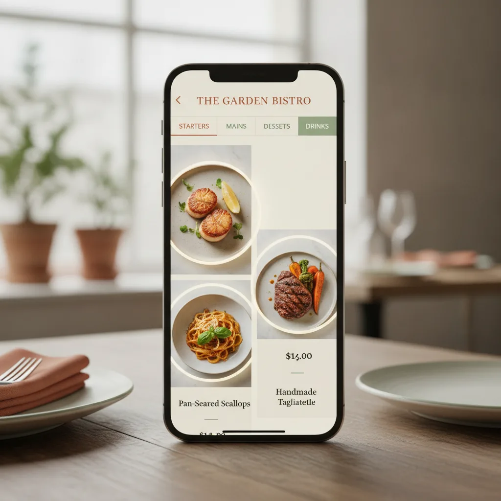 Browse the digital menu